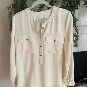 Loft Ivory Blouse Size Medium